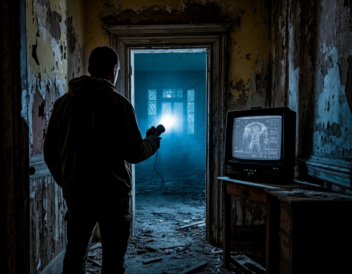 Современный охотник за привидениями (Изображение сгенерировано с помощью ИИ)