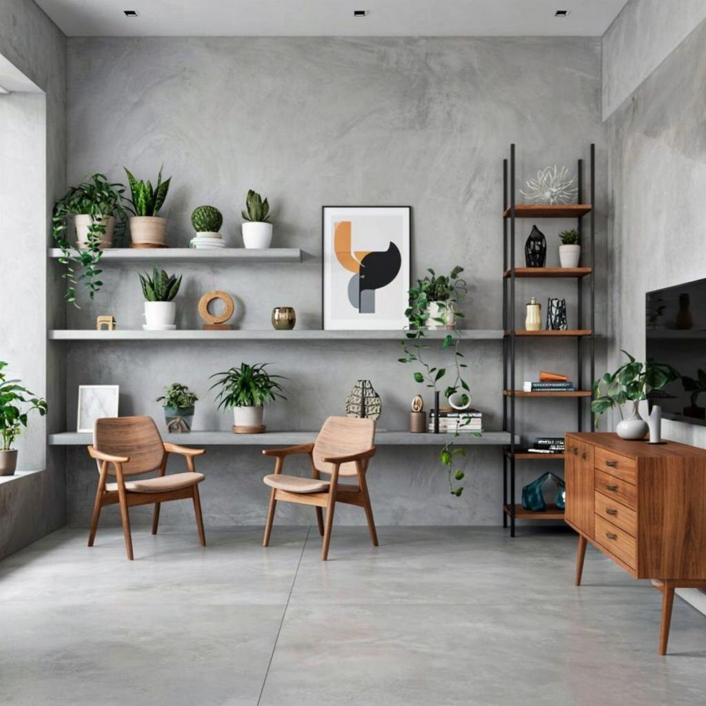 микроцемент серого цвета