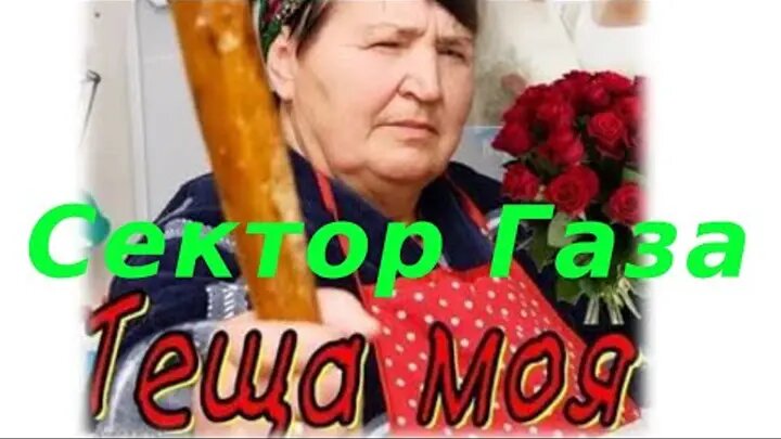 Тёща моя ласковая
Тёща моя заботливая
Молодая, озорная, ты – вторая мать
Чего больше зятю пожелать? - Легендарная песня группы Сектор Газа