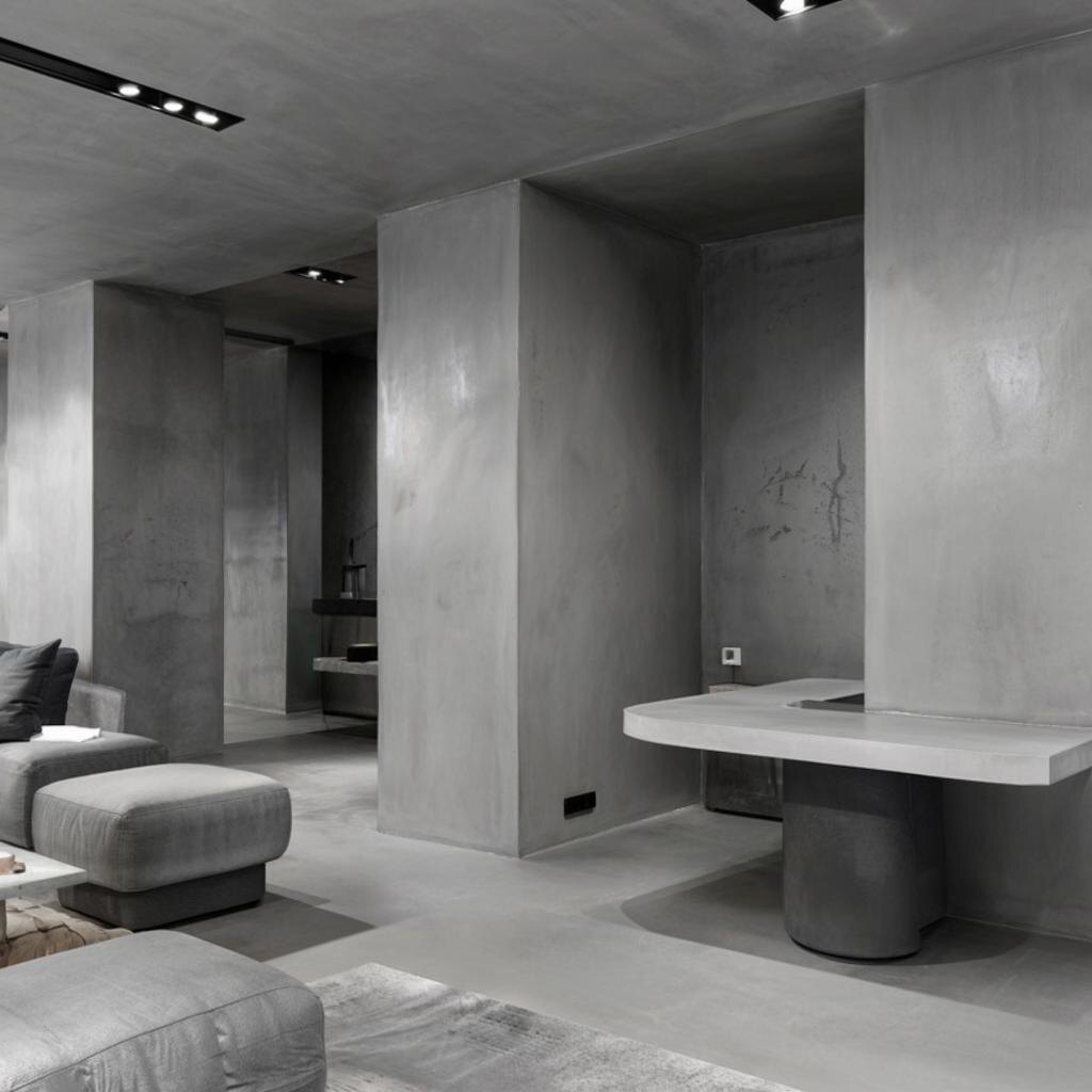 микроцемент в интерьере