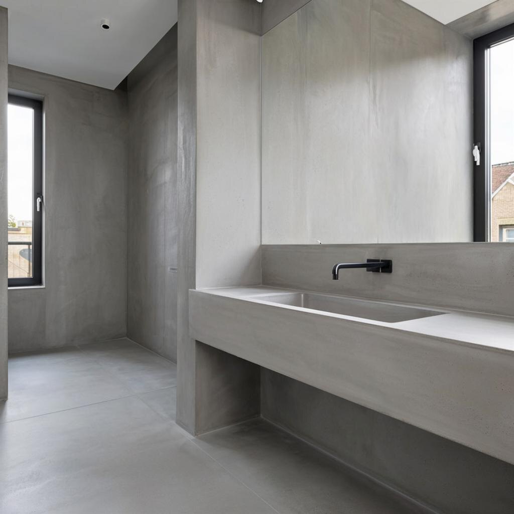 умывальник из микроцемента