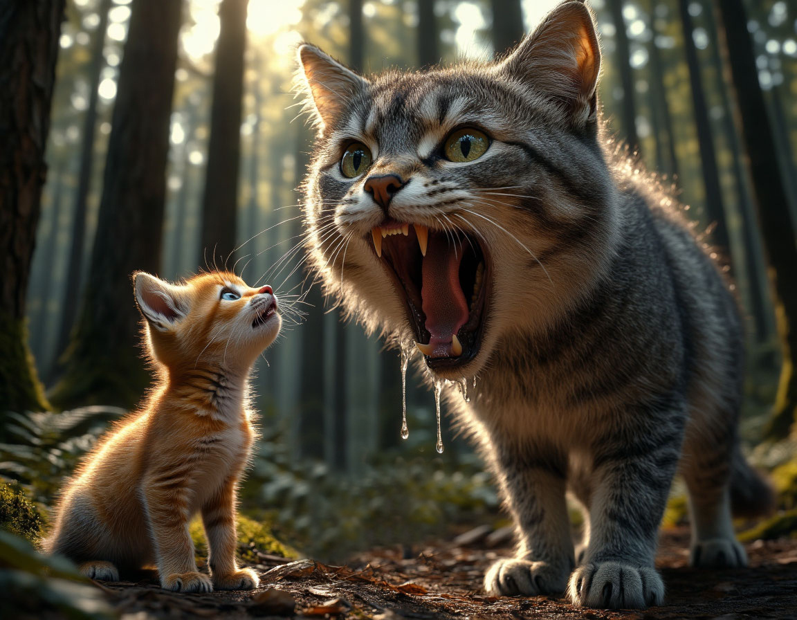 Страшнее кошки зверя нет... (коллаж Перепечаева К.А.)