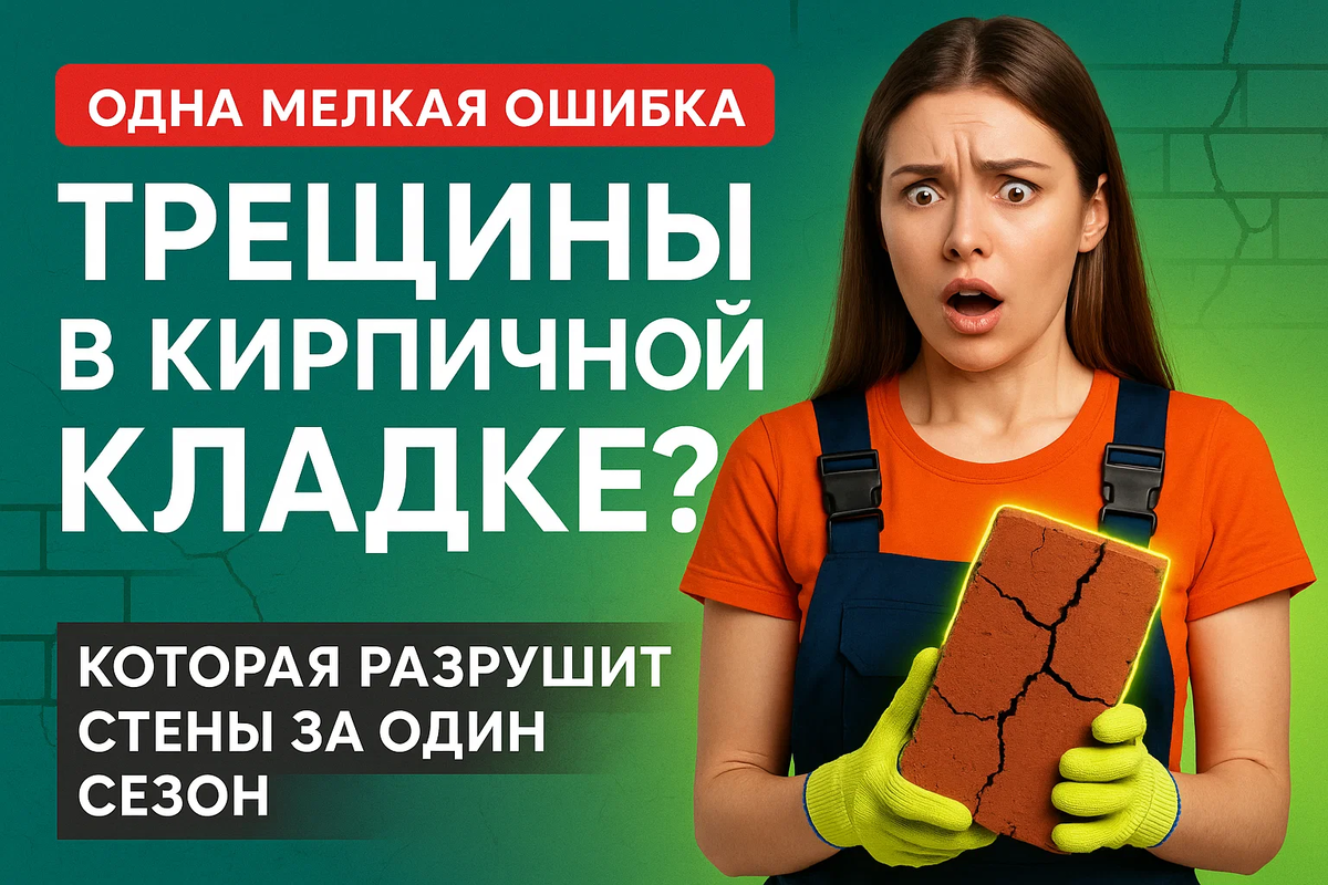 Трещины в кирпичной кладке дома