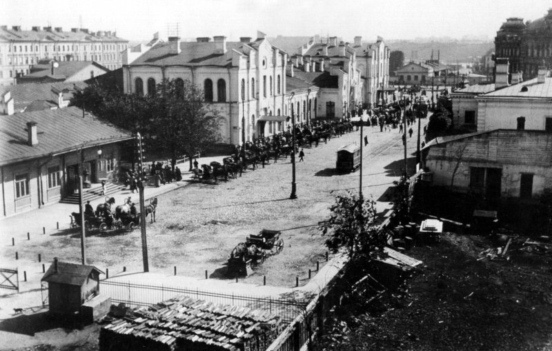 Первоначальное здание Финляндского вокзала. 70-е годы XIX в.