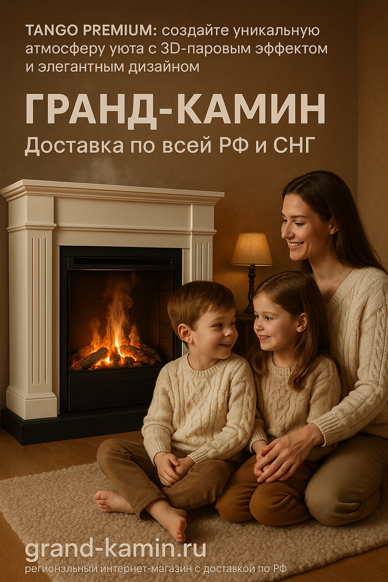    Камин Tango Premium: создайте уникальную атмосферу уюта с 3D паровым эффектом и элегантным дизайном Kamin