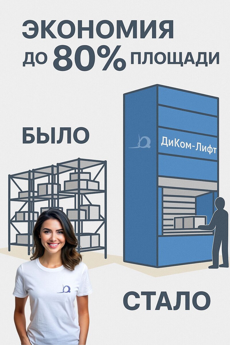 Как сэкономить место и ускорить складские процессы? ДиКом-Лифт — автоматизированная система хранения для современных предприятий. Подробнее на сайте КИИТ