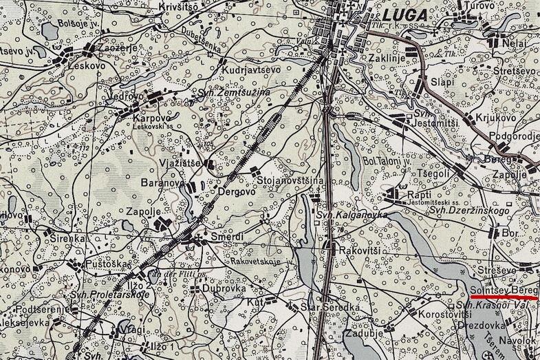 Карта района боевых действий