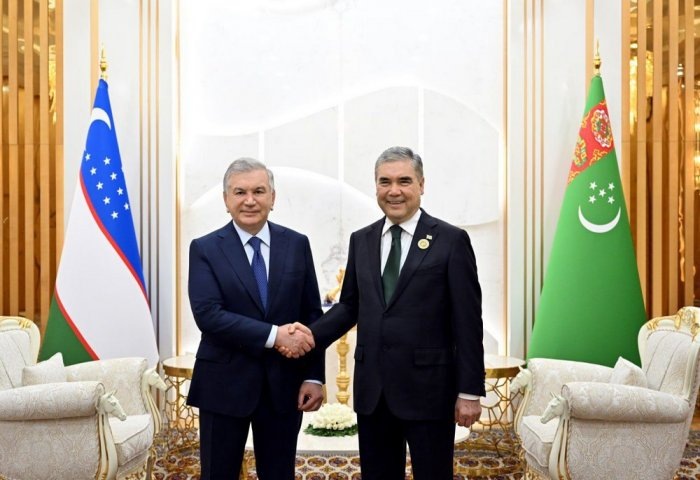 Встреча Гурбангулы Бердымухамедова c Шавкат Мирзиёевым, 4 августа, 2025 г., Аваза, Туркменистан (Фото: пресс-служба Президента Узбекистана)