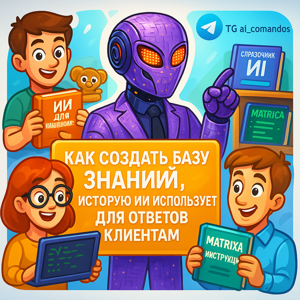    База знаний для ИИ-помощника: 3 шага, чтобы робот отвечал как живой менеджер Дмитрий Попов | Comandos.ai