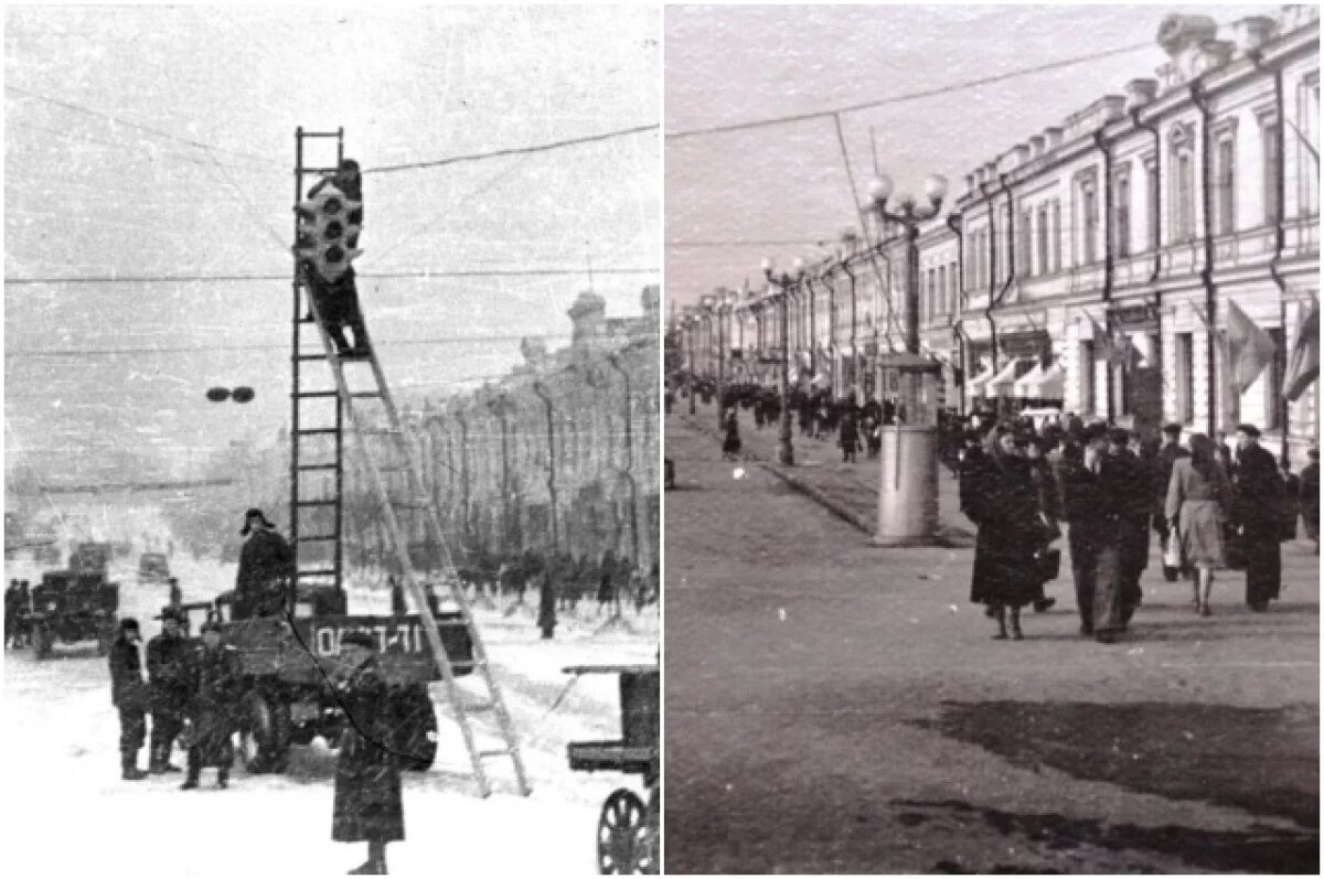    Первый омский светофор устанавливали зимой.