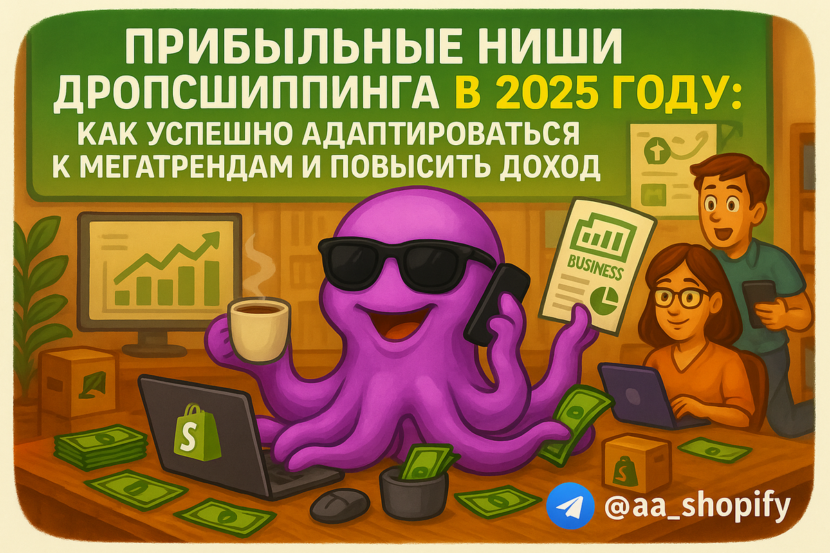   Прибыльные ниши дропшиппинга в 2025 году: как успешно адаптироваться к мегатрендам и повысить доход на Shopify aa_ecom