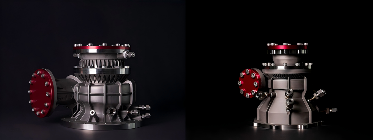 Насосы окислителя для ракеты HANBIT-Nano, напечатанные на 3D-принтерах Eplus3D
Первая ступень (слева), вторая ступень (справа).