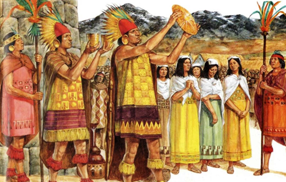 Инки почитали бога солнца Инти.