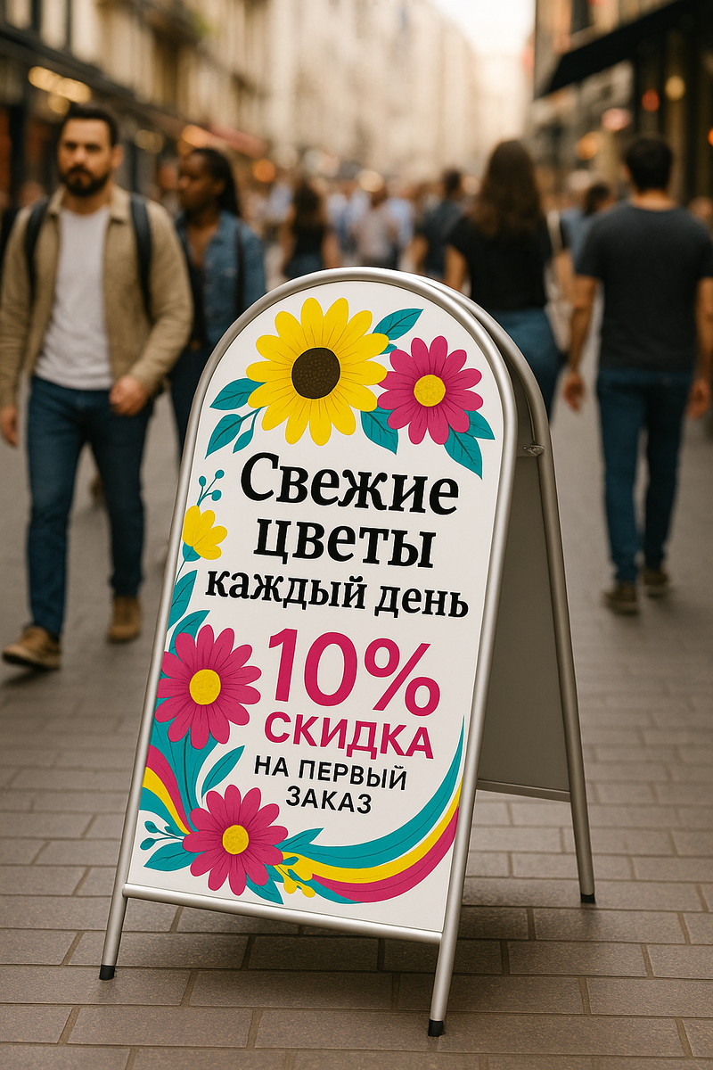 Стандартный полукруглый штендер