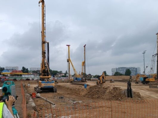    на стадионе "Труд" в Ростове начали строить новый Дворец спорта // фото: donland.ru