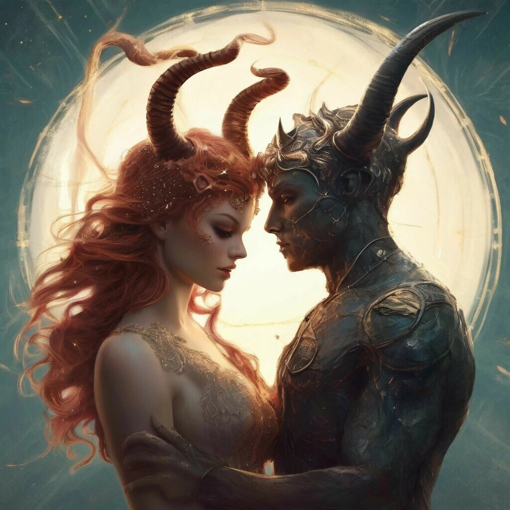 Фото из интернета.  Мужчина и Женщина Козероги.