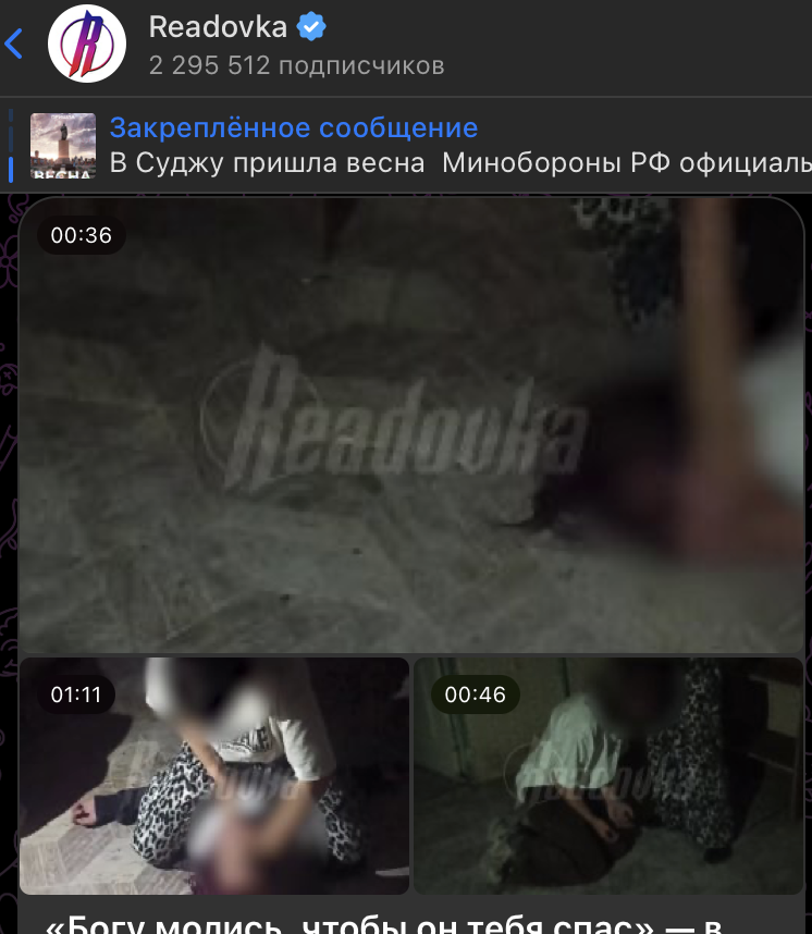   Скриншот: t.me/readovkanews/99450