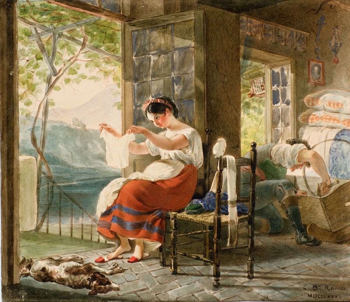 К.Брюллов. Семейная сцена в Италии. 1830.
