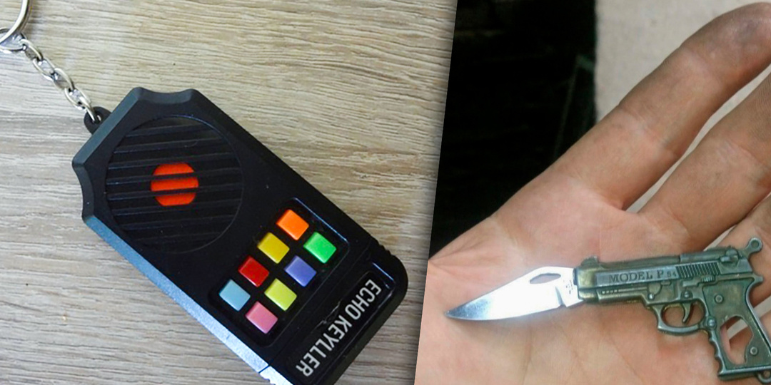 Культовые брелоки 90-х и нулевых. Маленькие ножички, музыкальный, с названием тачек, который на свист откликается