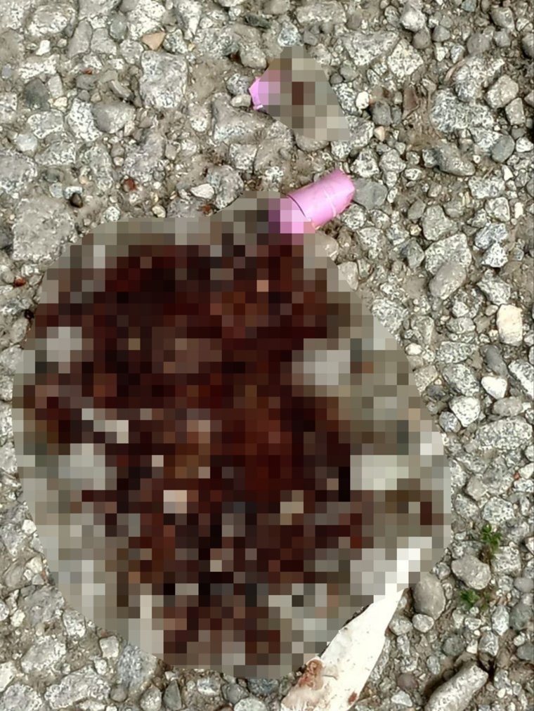 На месте нападения осталась кровь. Фото: предоставлено героем публикации