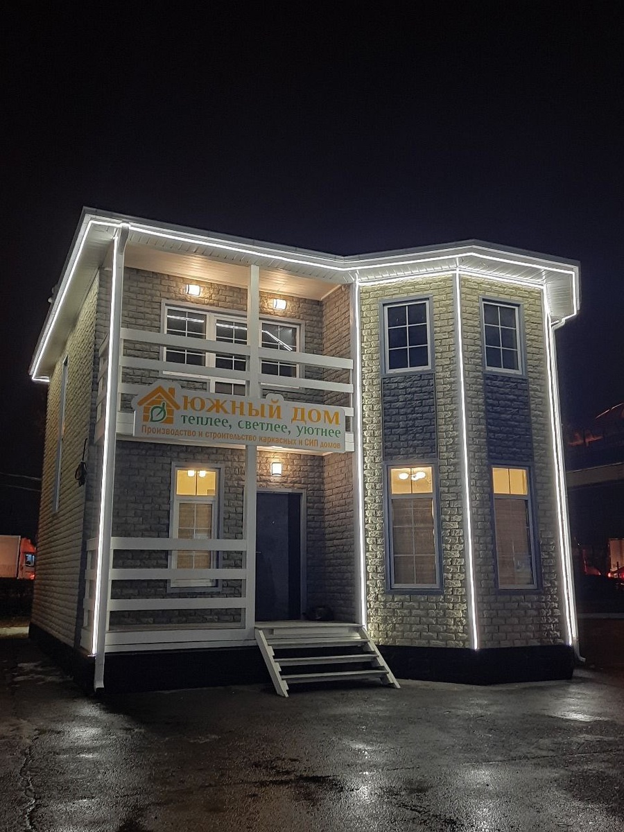 Дом из сип-панелей по проетку "Алмаз" 