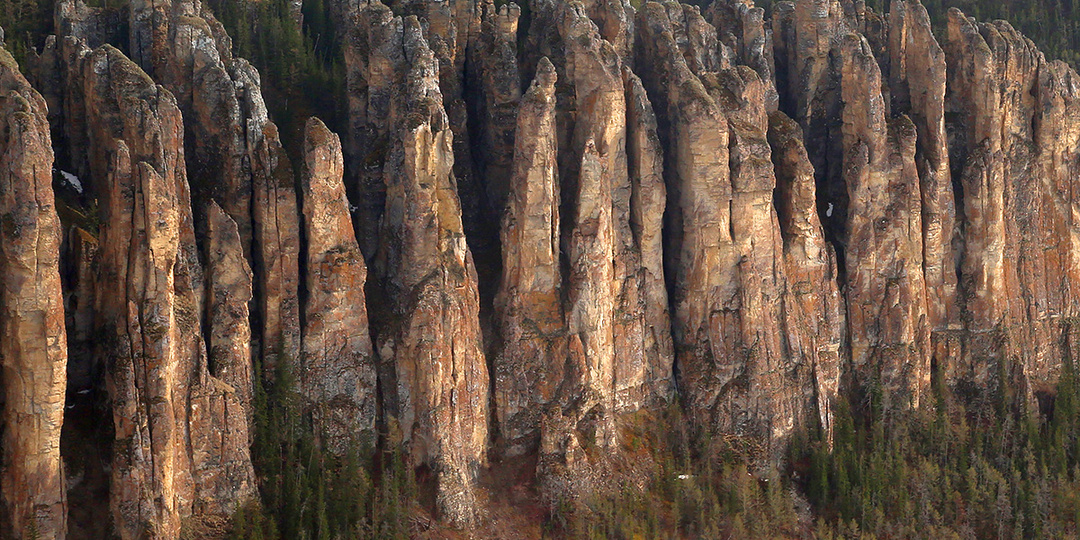 Ленские столбы. С высоты птичьего полёта.