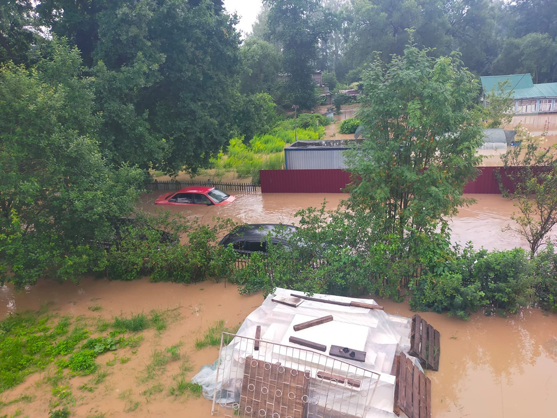  Так выглядел после ливней Терепецкий проезд в Калуге.