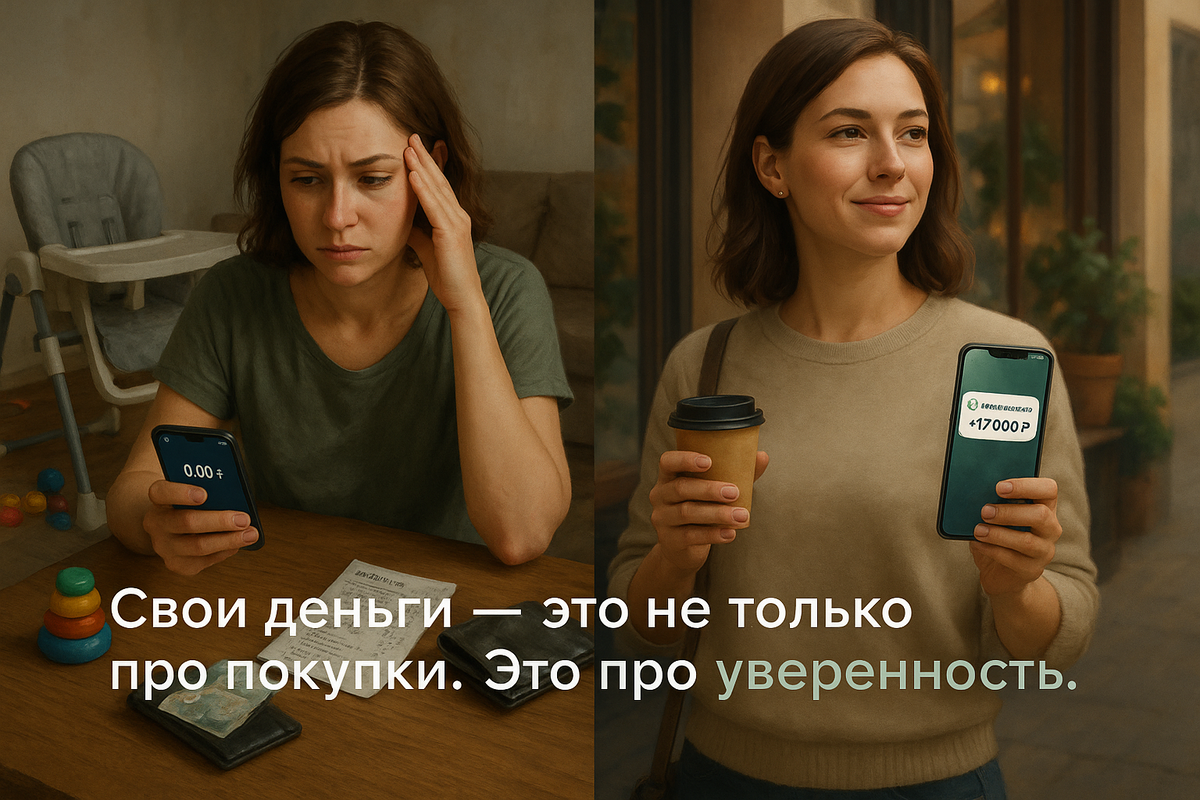  Свои деньги дают женщине не роскошь, а ощущение контроля, уверенности и права на себя.