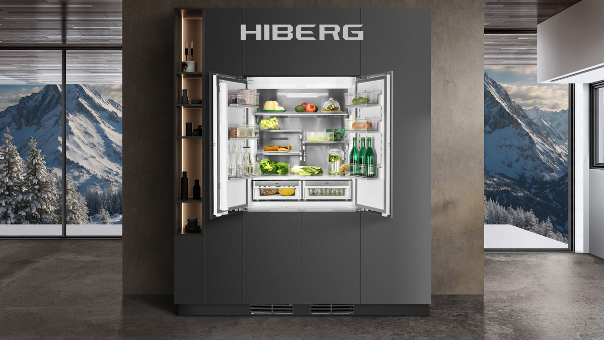 Встраиваемый холодильник HIBERG S-RFQ 800 W inverter