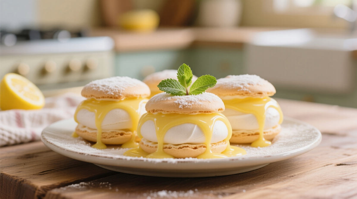 Меренги с лимонным соусом