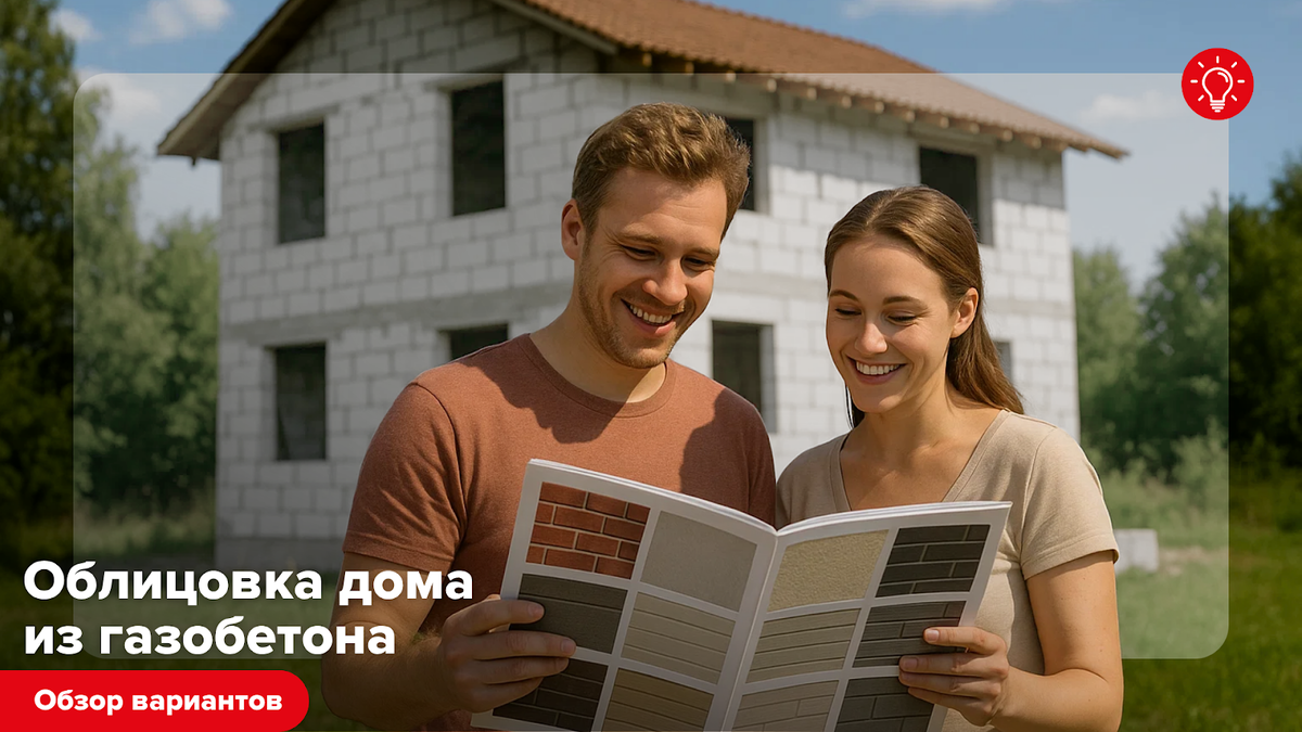 Облицовка дома из газобетона