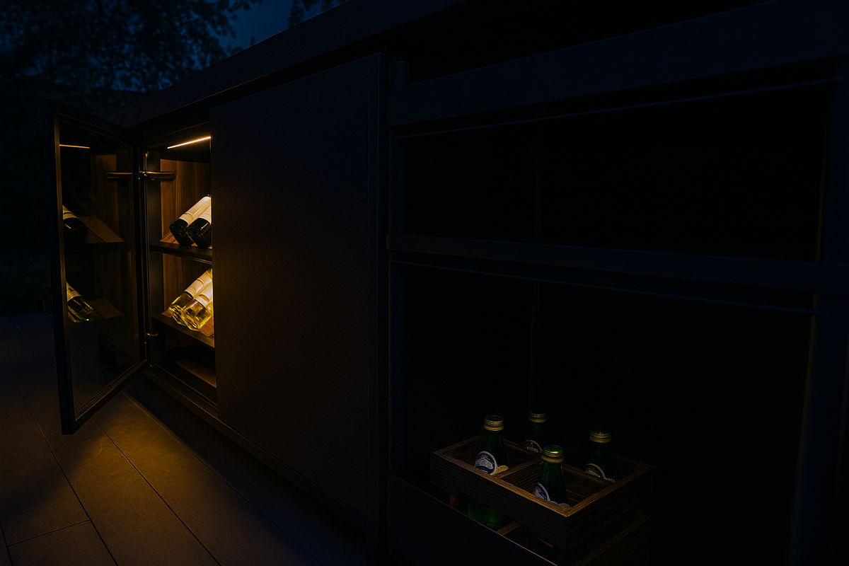 Винный шкаф с подсветкой от Terrano