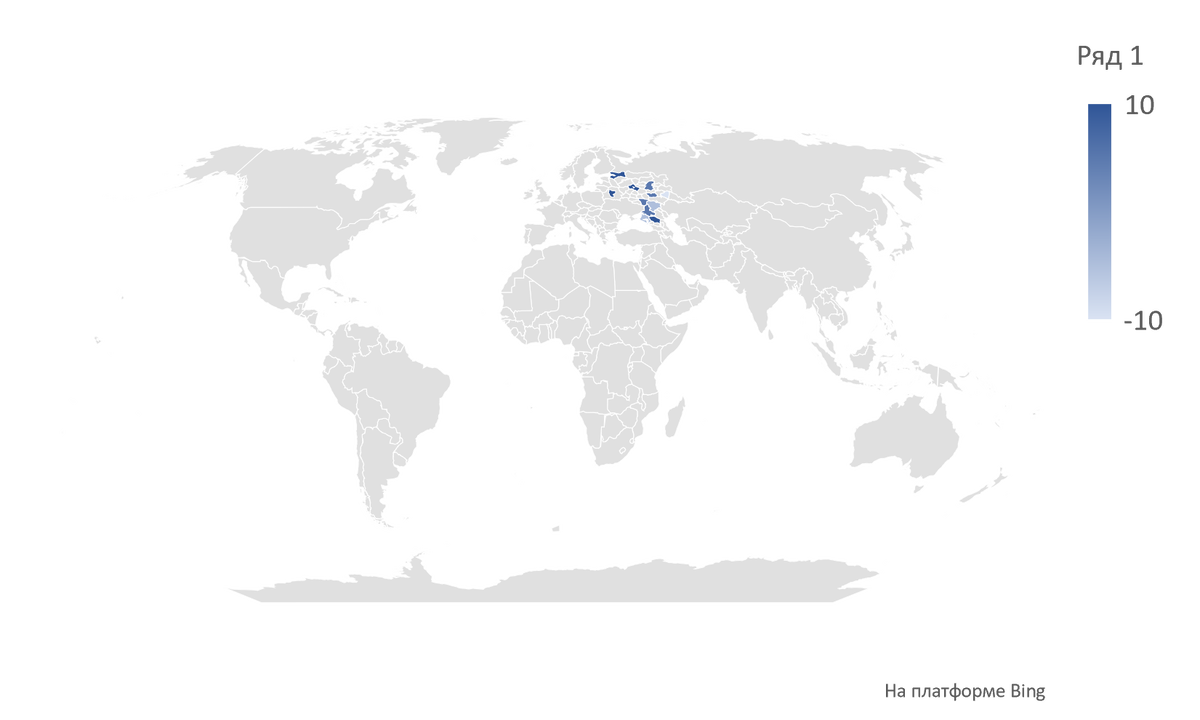 Карта мира в Excel