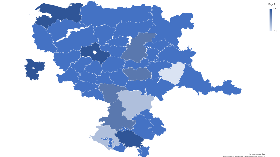 Карта для выбранной области