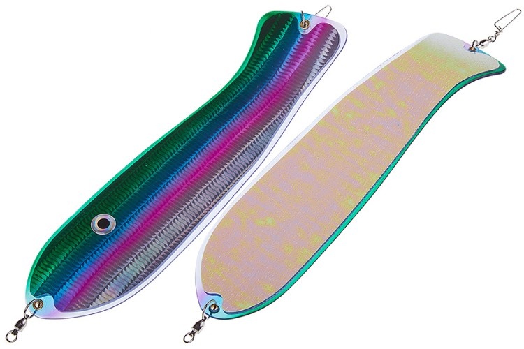 Техника проста: флешер крепится на леске между грузом и самой приманкой на определённом расстоянии.