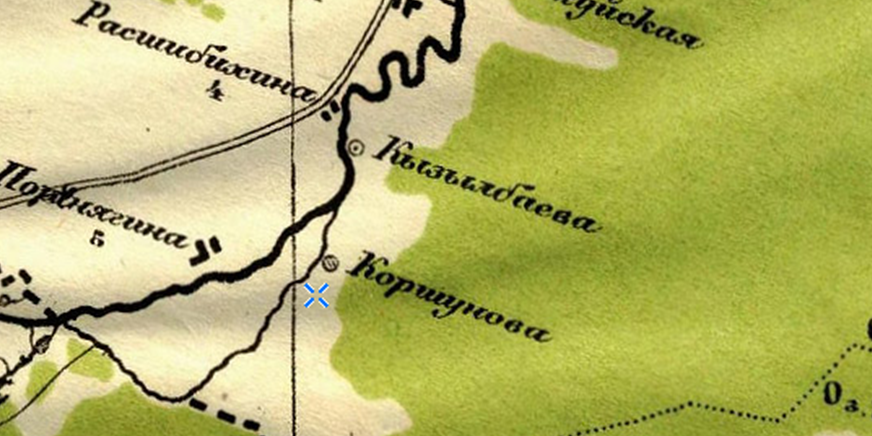 Фрагмент карты Стрельбицкого издания 1919-1921. Восток.