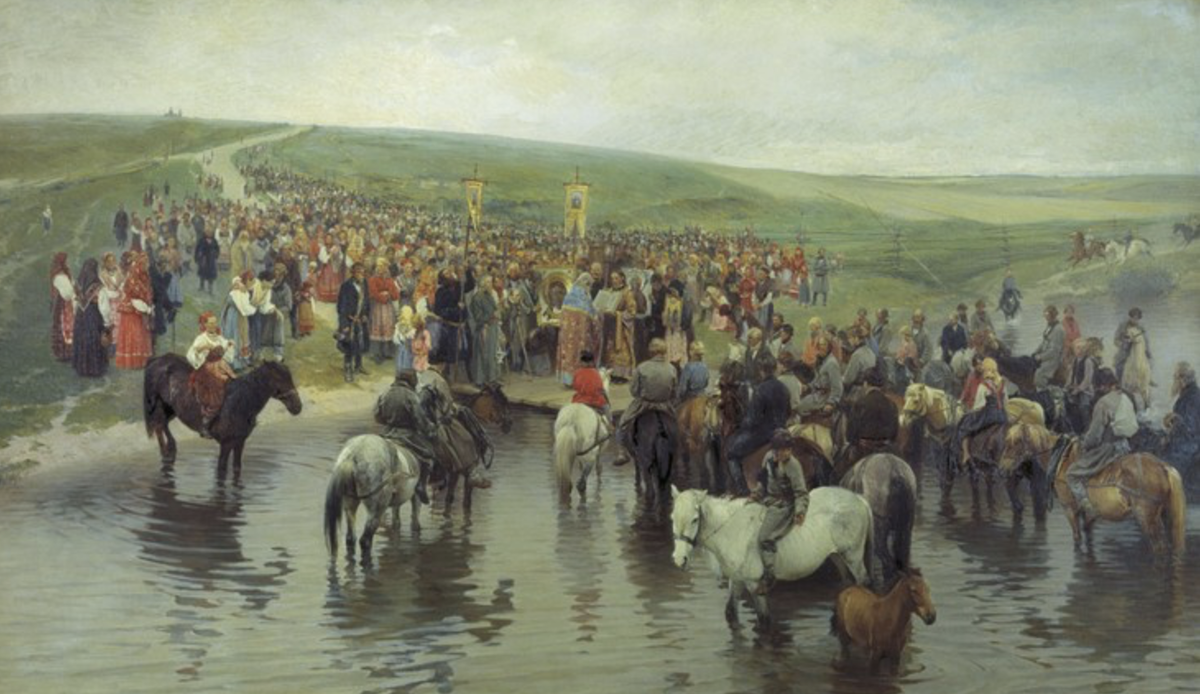 "Спасов день на севере" 1887 год.