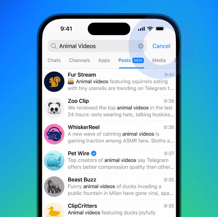 Новая функция — поиск постов