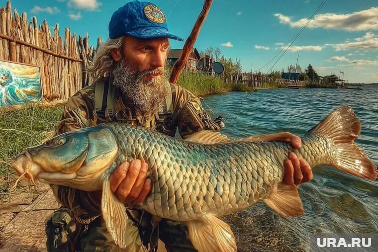 Профессиональные рыбаки помогают ловить огромных особей. Фото: Создано в Midjourney © URA.RU