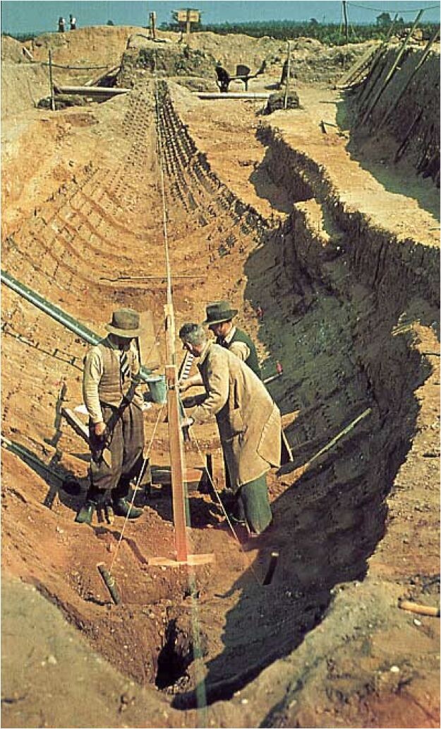 Археологические работы в Саттон-Ху, 1939. Англия.