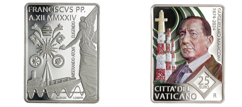    Памятная монета Ватикана с портретом Гульельмо Маркони