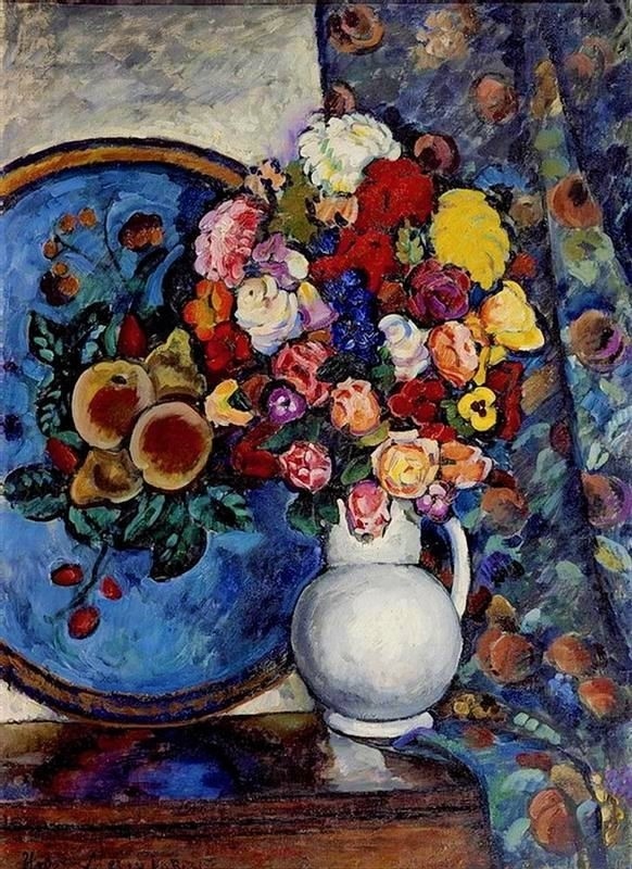 ЦВеты в вазе (с подносом). Илья Машков