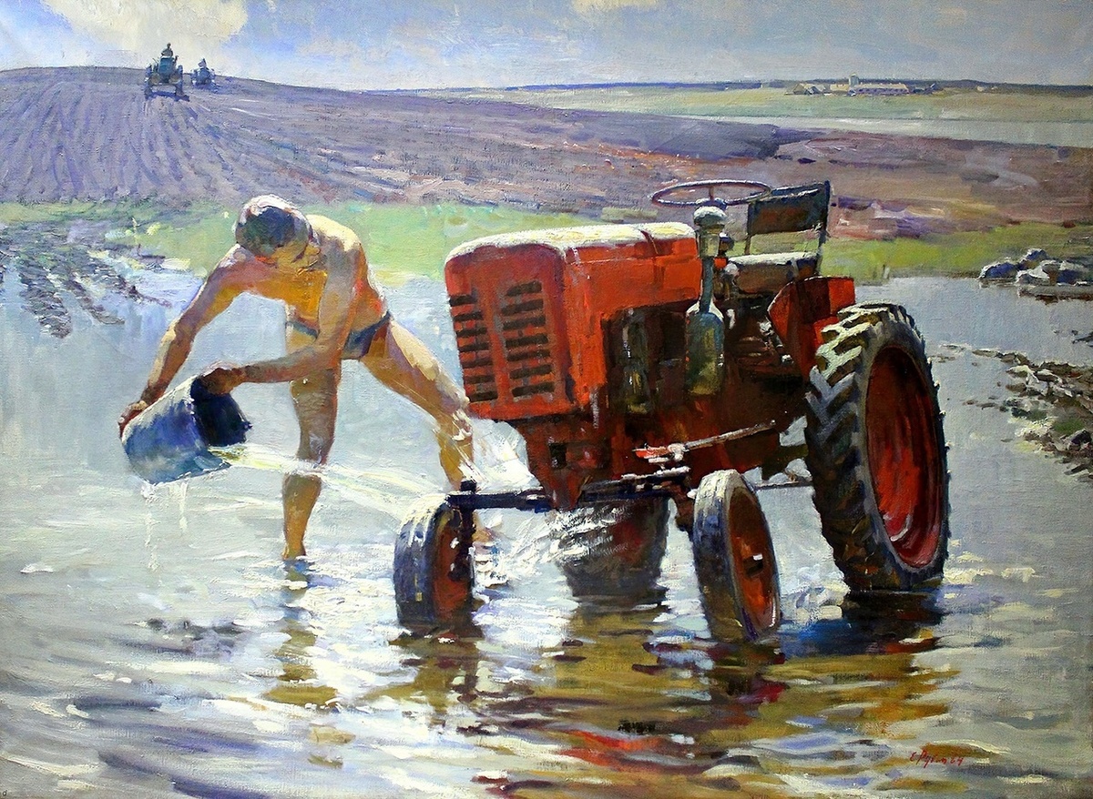 "Купание красного коня", Е.Рубин, 1964 г.