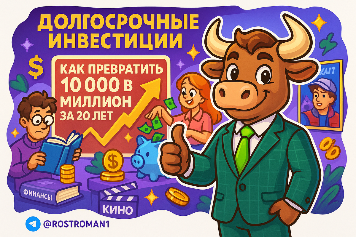    Как за 20 лет превратить 10 000 долларов в миллион: простая формула долгосрочных инвестиций и реальные лайфхаки для финансовой свободы РоСТ | Роман о Системном Трейдинге