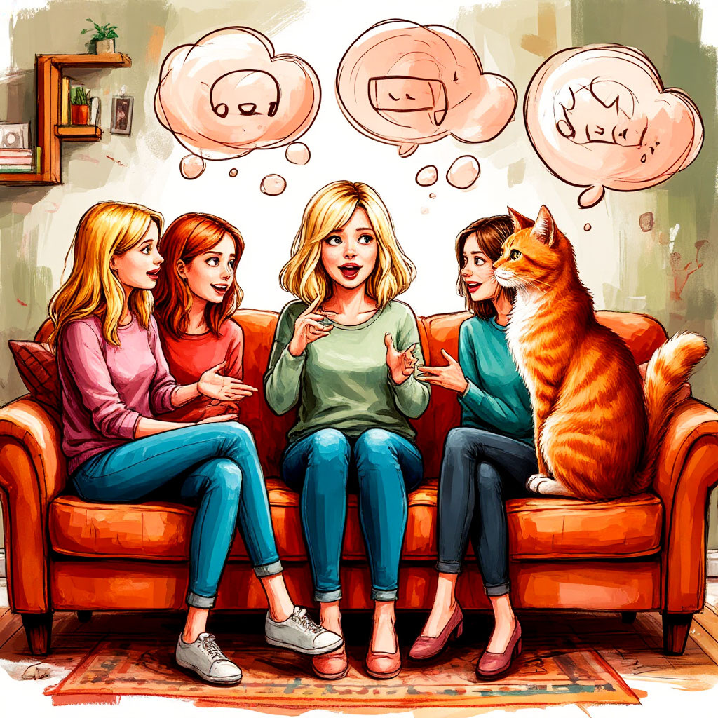 Разговоры в теплом кругу друзей.