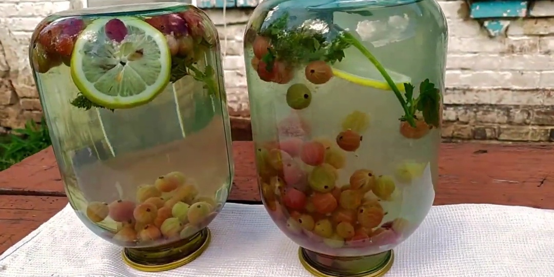 Мохито из крыжовника и мяты на зиму