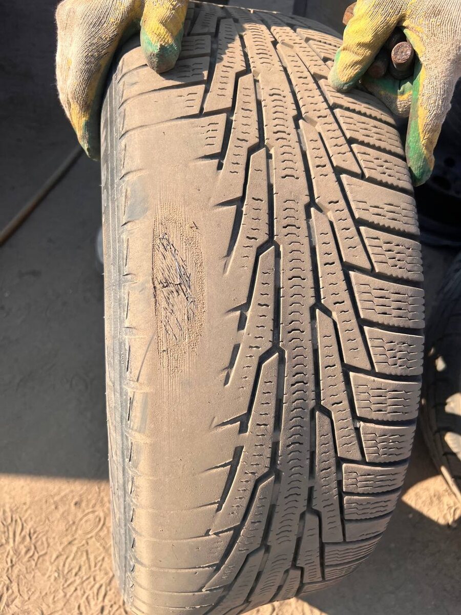 Износ резины после поездки в Питер.