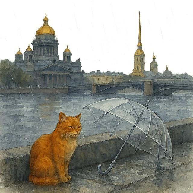 Питер, поребрик и коты