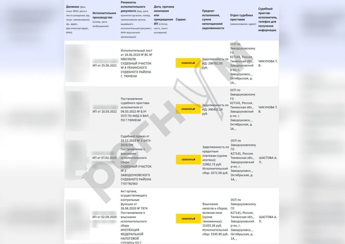    Исполнительный листок / Источник: © ИА Регнум