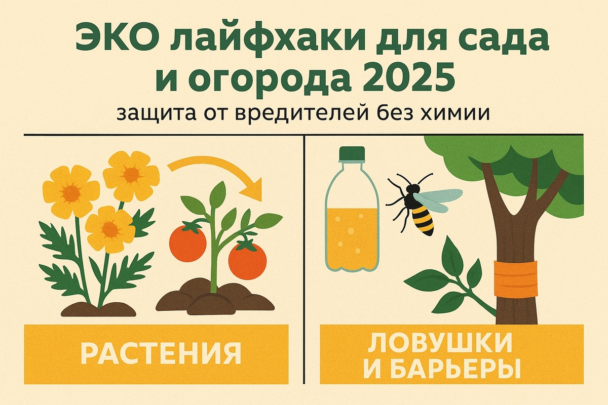 ЭКО лайфхаки для сада и огорода 2025 — защита от вредителей без химии 